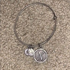 “N” Alex and ani bracelet